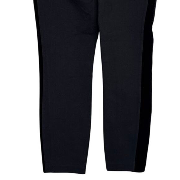 J. Crew Tuxedo Velvet Stripe Mid Rise Ankle Pants Back Zip Up Exposed 2 Black - Picture 6 of 15